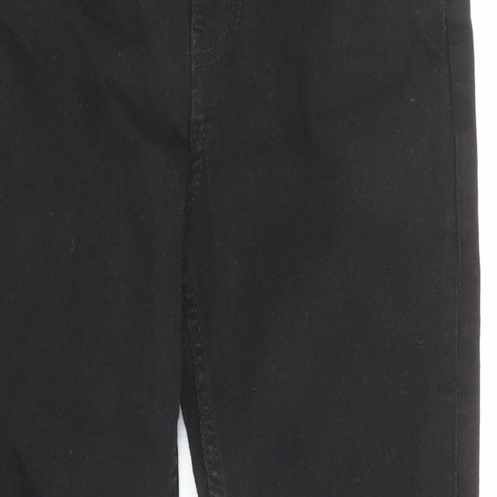 H&M Girls Black Cotton Skinny Jeans Size 10-11 Years Regular Zip