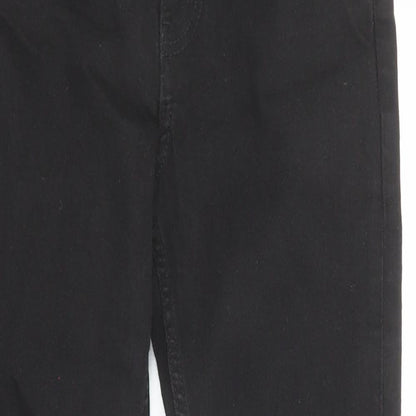 H&M Girls Black Cotton Skinny Jeans Size 10-11 Years Regular Zip