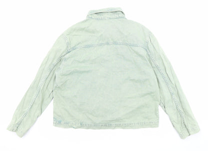 Pull&Bear Womens Green Jacket Size S Button