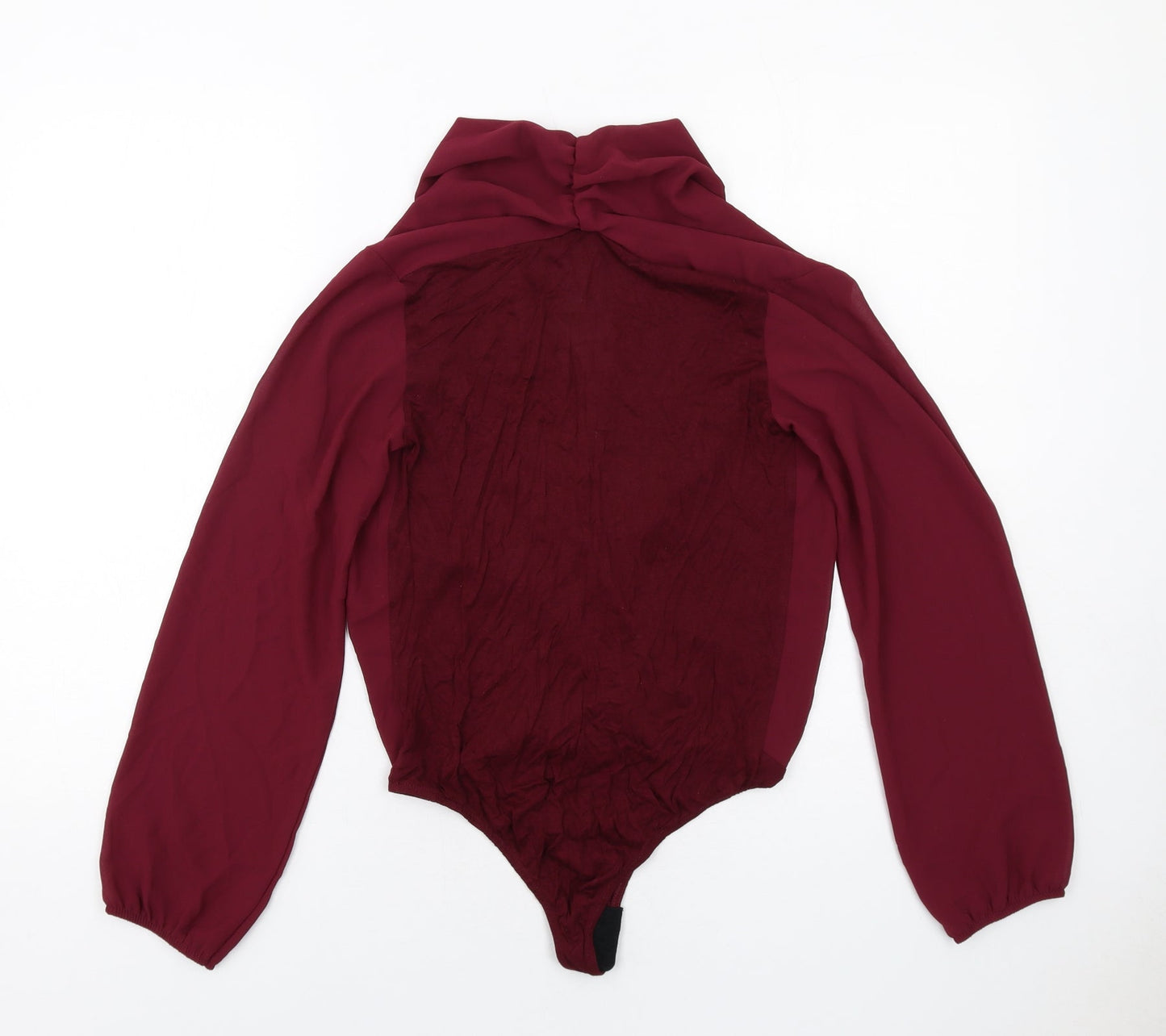 Boohoo Womens Purple Polyester Bodysuit One-Piece Size 10 Hook & Eye