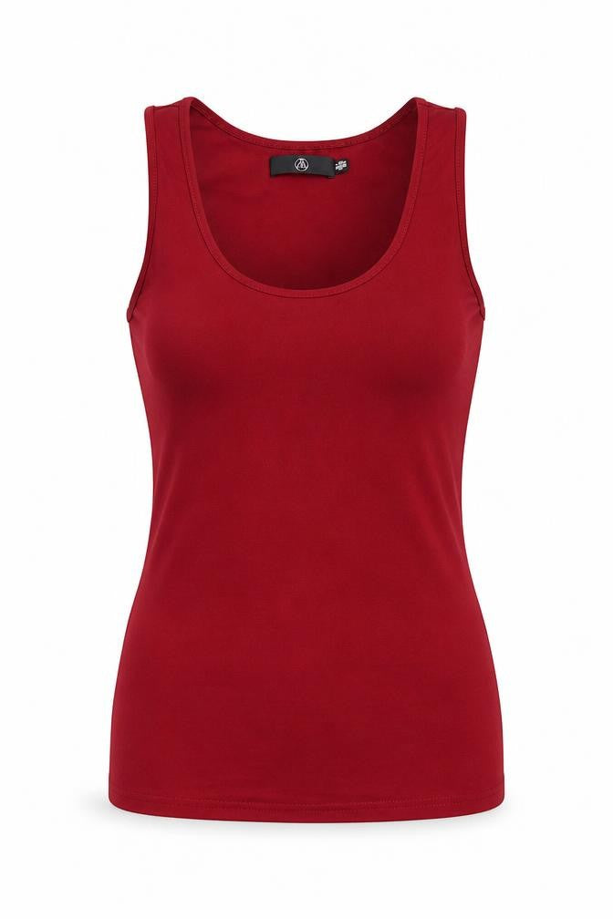 Womens UK Size 4 Missguided Red Basic Tank