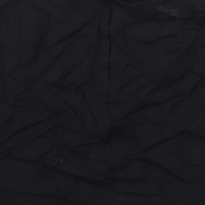 Seven7 Womens Black Viscose A-Line Skirt Size 16 Zip - Flower detail