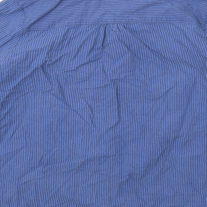 Womens UK Size 14 DASH Blue Basic Button-Up