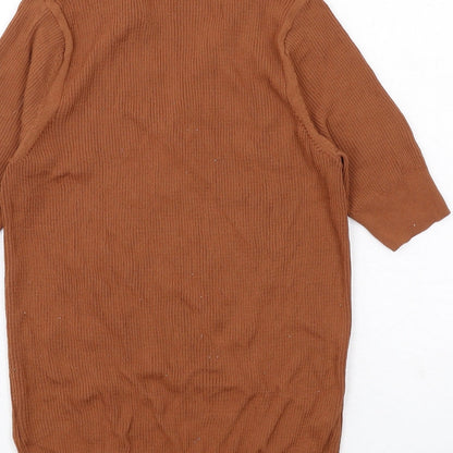 Womens UK Size 10 Marks and Spencer Brown Basic Blouse