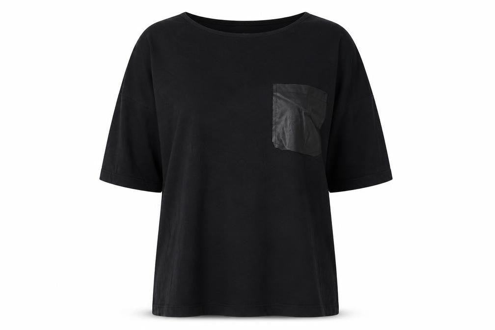Womens UK Size L Diverse Black Basic Blouse