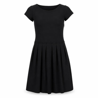 Gap Womens Black Viscose T-Shirt Dress Size 6 Round Neck Zip