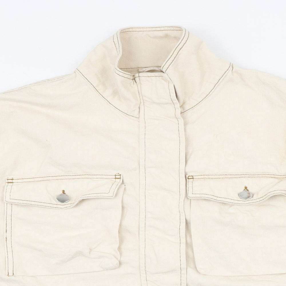 Womens UK Size M Topshop Ivory Jacket