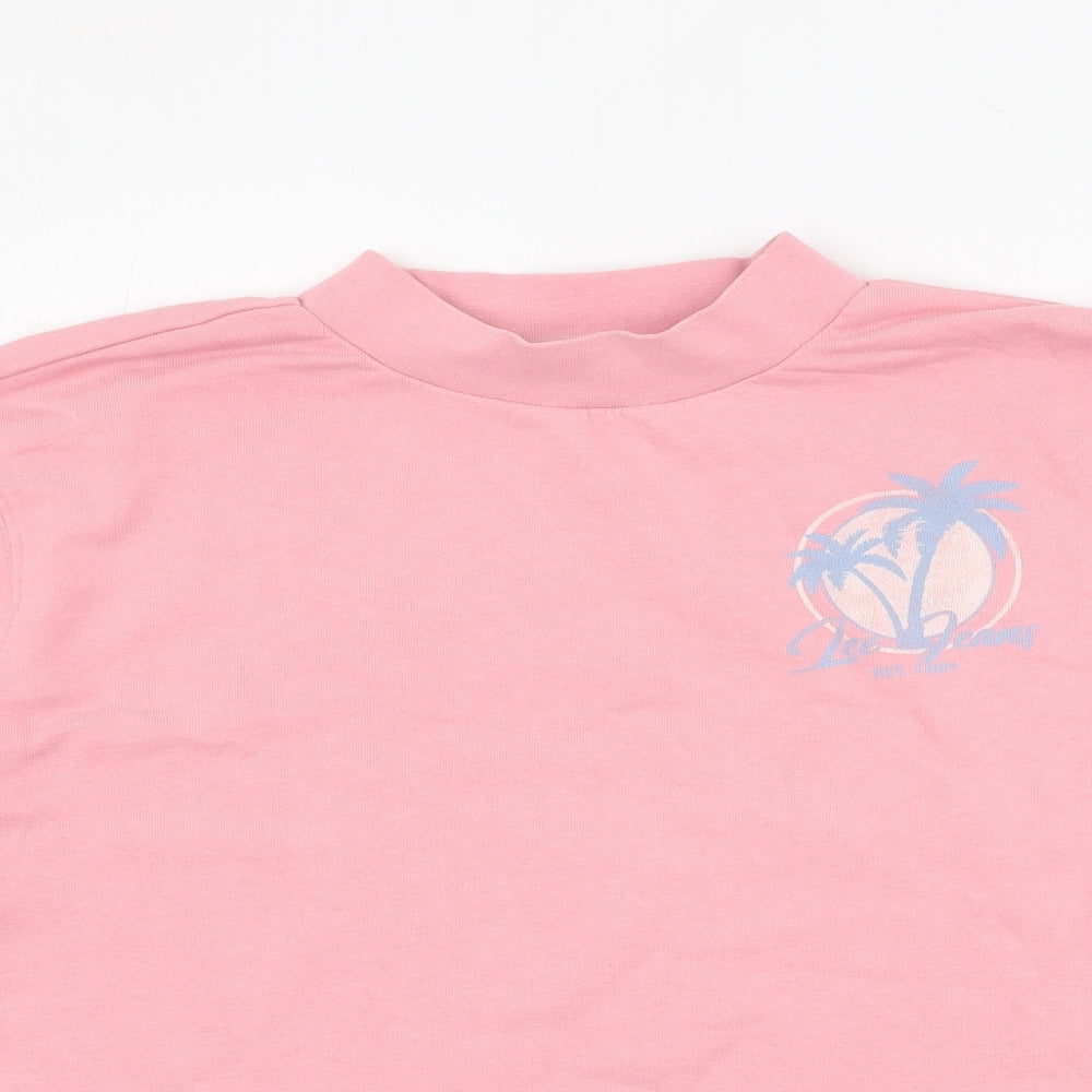 Lee Womens Pink 100% Cotton Pullover Sweatshirt Size L Pullover