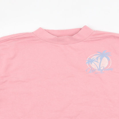 Lee Womens Pink 100% Cotton Pullover Sweatshirt Size L Pullover