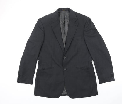 Mens UK Size M Simon Carter Regular Black Suit Jacket