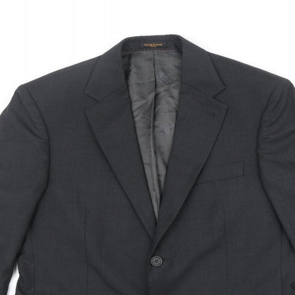 Mens UK Size M Simon Carter Regular Black Suit Jacket