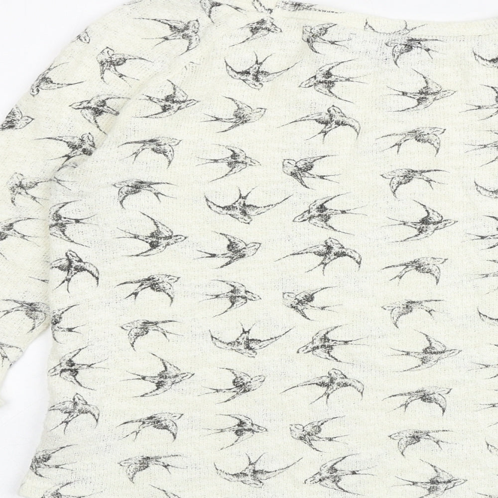 Womens UK Size 8 New Look Ivory Pullover Jumper