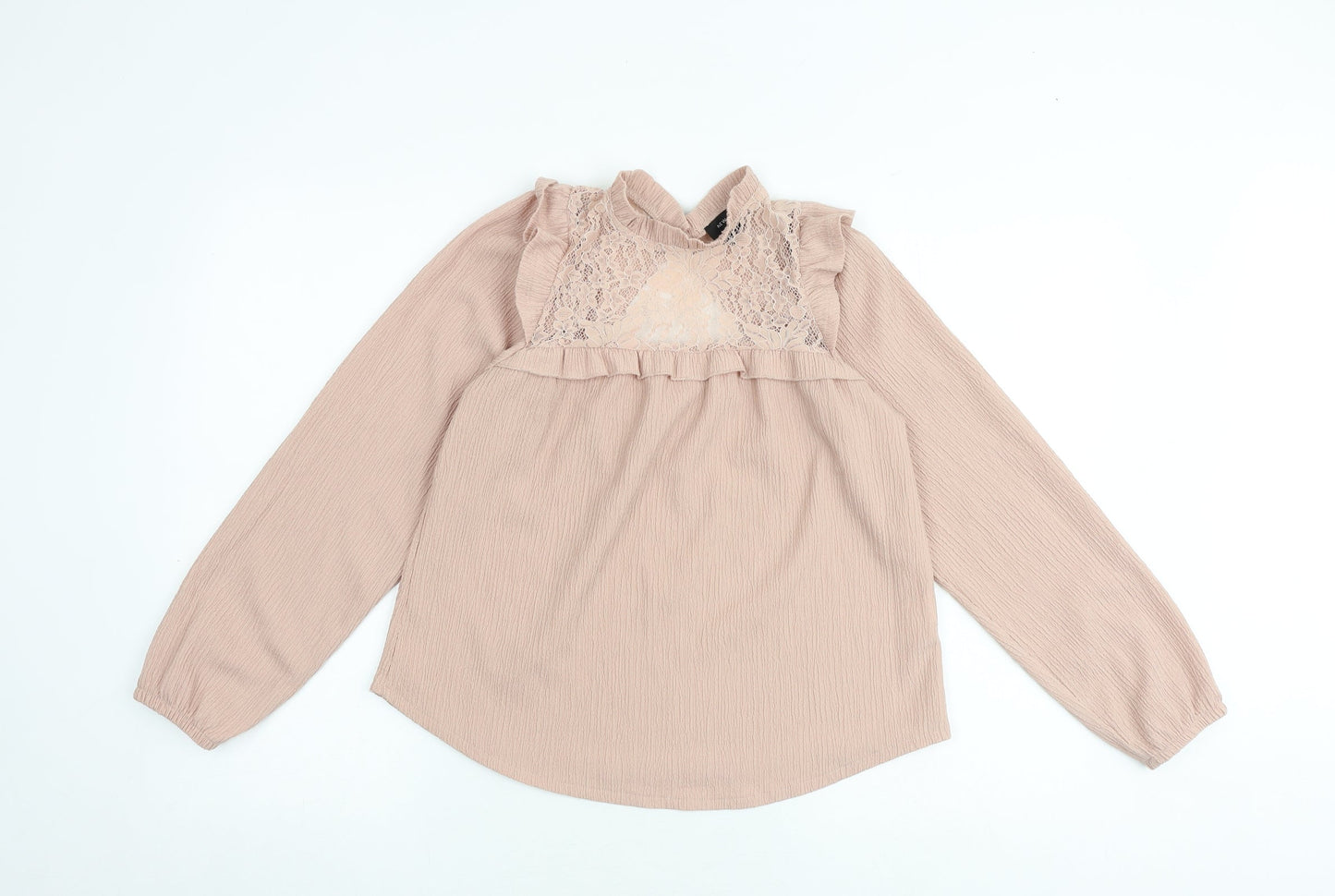 Womens UK Size 6 New Look Pink Basic Blouse