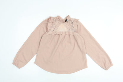 Womens UK Size 6 New Look Pink Basic Blouse