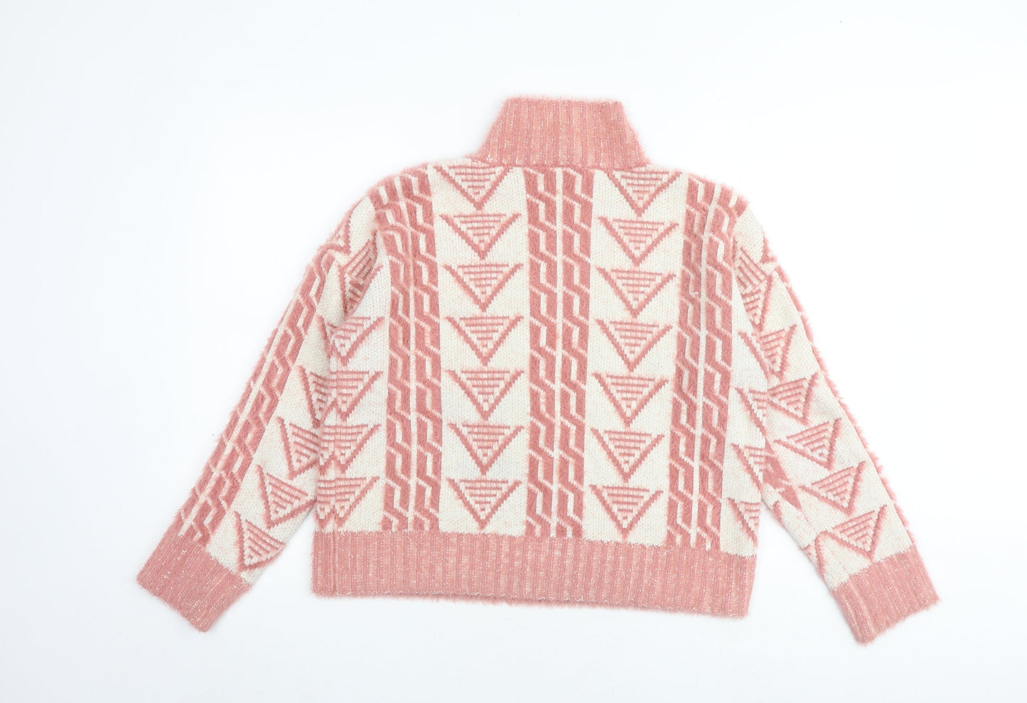 Womens UK Size 8 Fashion Union Pink Pullover Jumper