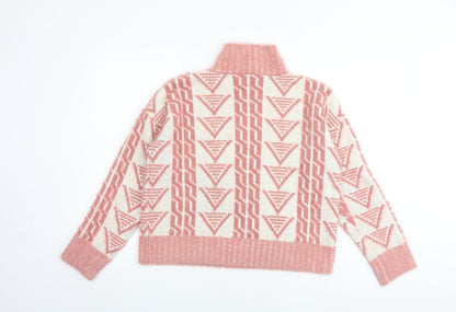 Womens UK Size 8 Fashion Union Pink Pullover Jumper