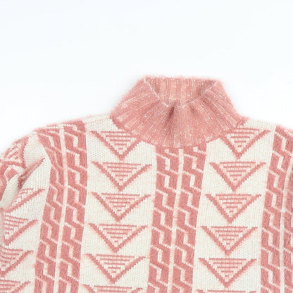 Womens UK Size 8 Fashion Union Pink Pullover Jumper