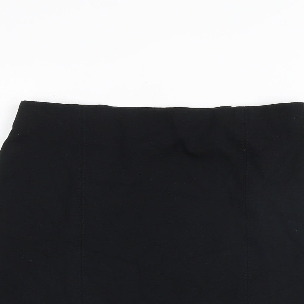 Marks and Spencer Womens Black Viscose A-Line Skirt Size 8