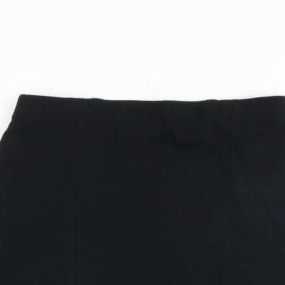 Marks and Spencer Womens Black Viscose A-Line Skirt Size 8