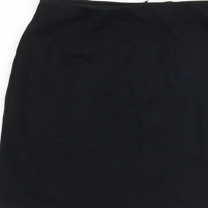 Marks and Spencer Womens Black Viscose A-Line Skirt Size 8