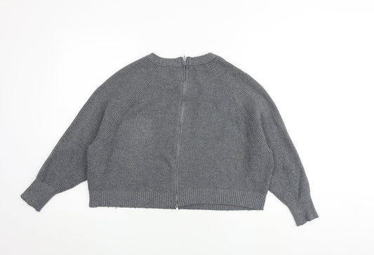 Womens UK Size S Zara Grey Pullover Jumper