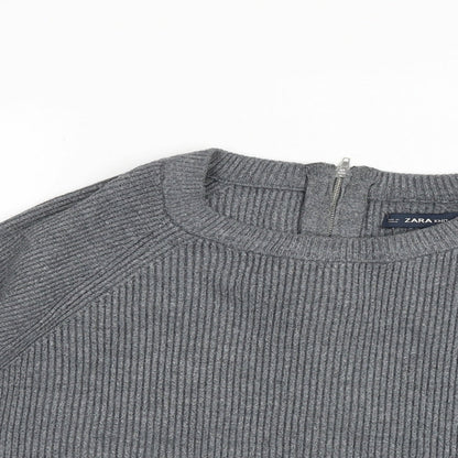 Womens UK Size S Zara Grey Pullover Jumper