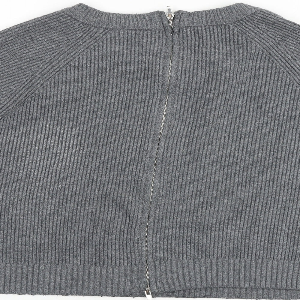 Womens UK Size S Zara Grey Pullover Jumper