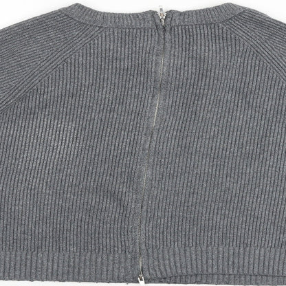 Womens UK Size S Zara Grey Pullover Jumper