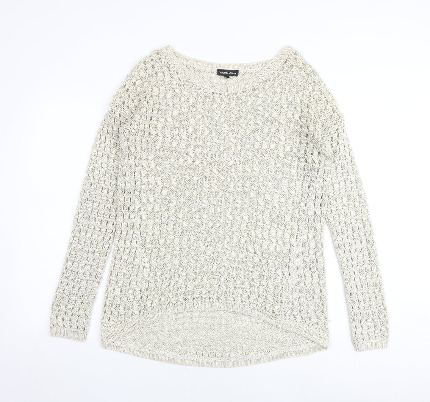 Womens UK Size 14 Warehouse Beige Pullover Jumper