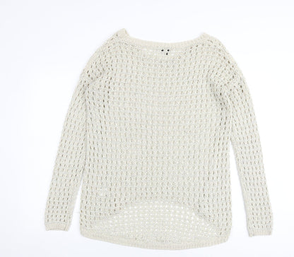 Womens UK Size 14 Warehouse Beige Pullover Jumper