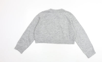 Womens UK Size S Topshop Grey Pullover Jumper