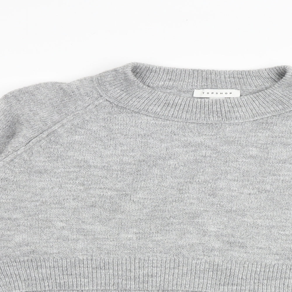 Womens UK Size S Topshop Grey Pullover Jumper