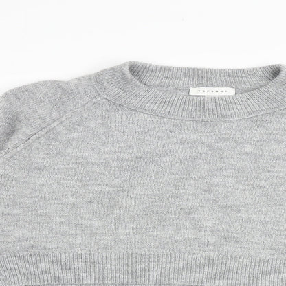 Womens UK Size S Topshop Grey Pullover Jumper