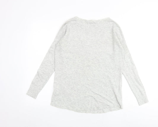 Womens UK Size XS Oasis Grey Pullover Jumper