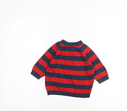 Espirit Baby Multicoloured Striped 100% Cotton Pullover Jumper Size 6-9 Months Pullover - 6 months
