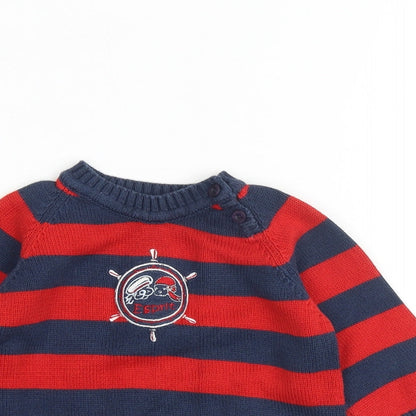 Espirit Baby Multicoloured Striped 100% Cotton Pullover Jumper Size 6-9 Months Pullover - 6 months