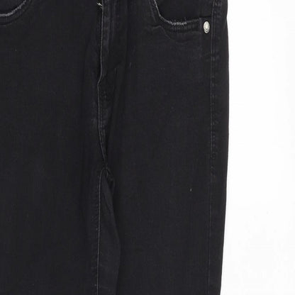 Mim Denim Collection Womens Black Cotton Skinny Jeans Size 12 Regular Zip