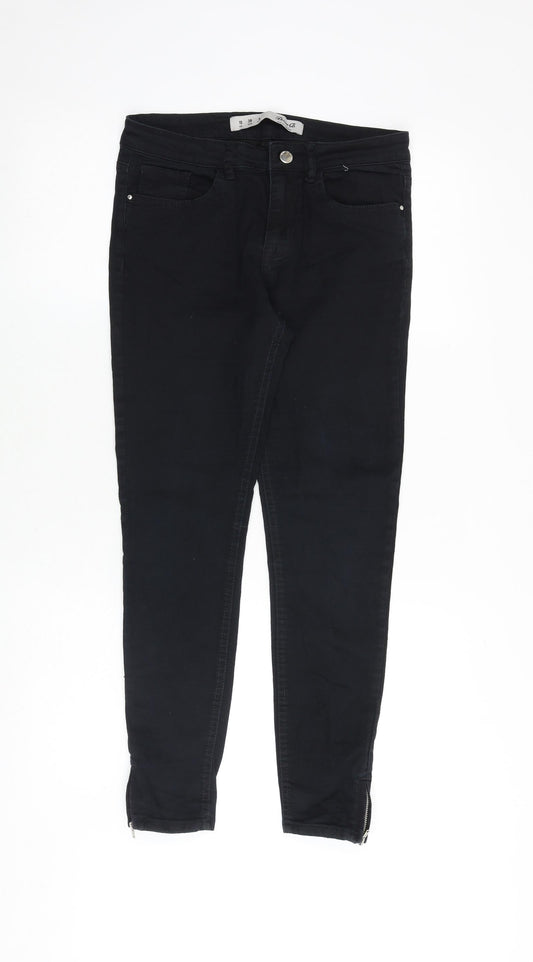 Denim & Co. Womens Black Cotton Skinny Jeans Size 10 Regular Zip