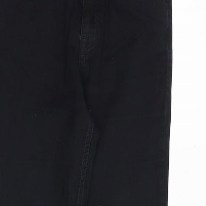 Denim & Co. Womens Black Cotton Skinny Jeans Size 10 Regular Zip