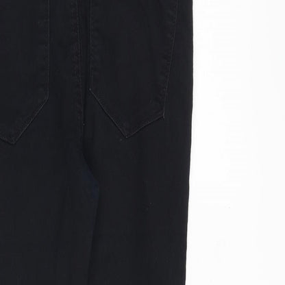 Denim & Co. Womens Black Cotton Skinny Jeans Size 10 Regular Zip