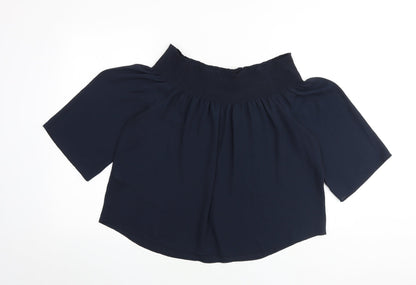 Womens UK Size 12 Warehouse Blue Basic Blouse