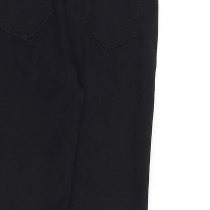 Denim & Co. Womens Black Cotton Skinny Jeans Size 10 Regular Zip