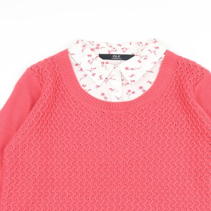 Womens UK Size 10 EWM Pink Pullover Jumper