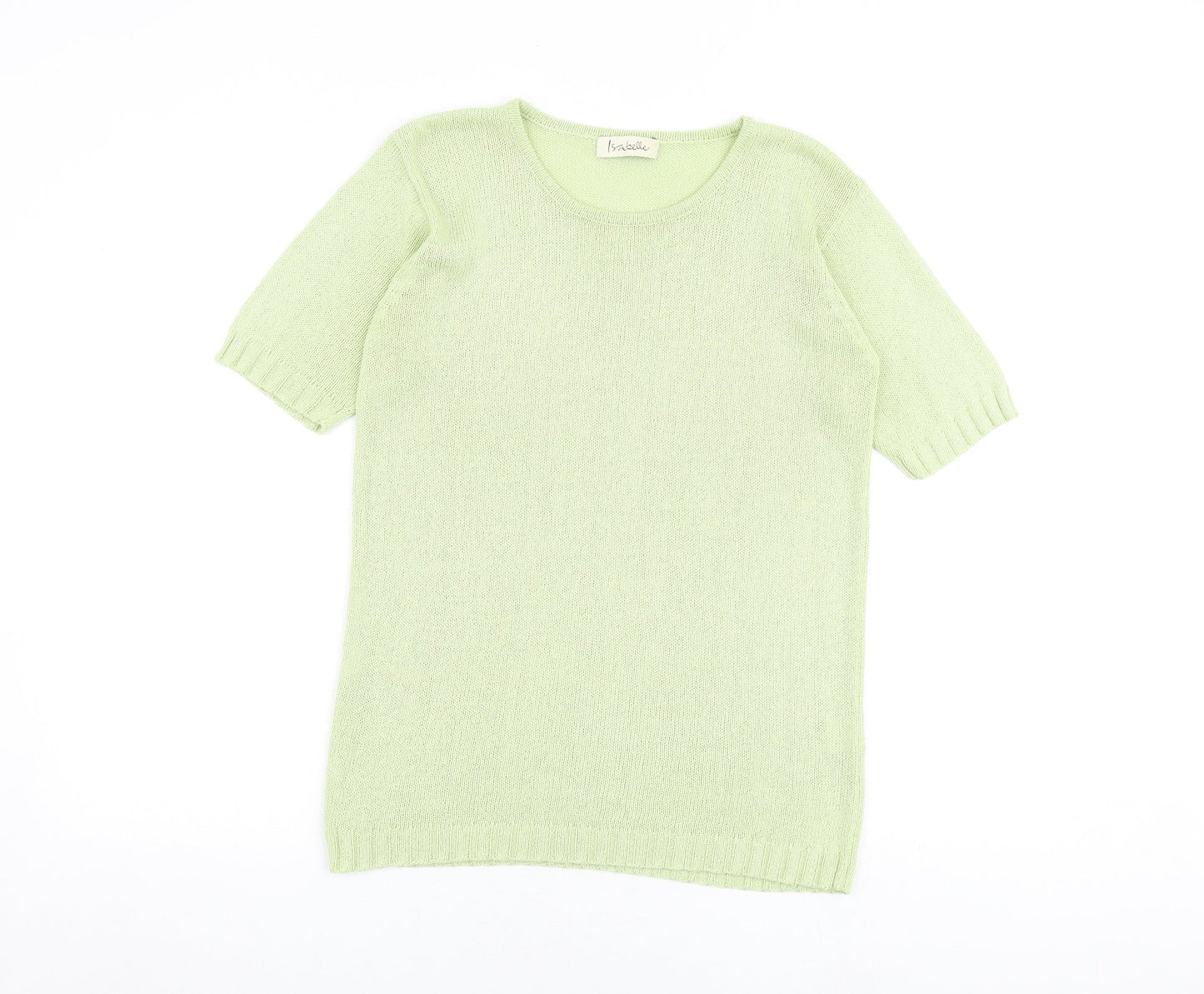 Isabelle Rose Collection Womens Green Round Neck Acrylic Pullover Jumper Size S