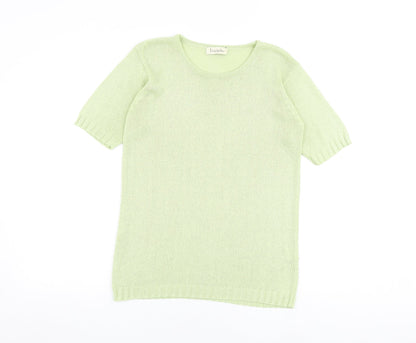 Isabelle Rose Collection Womens Green Round Neck Acrylic Pullover Jumper Size S