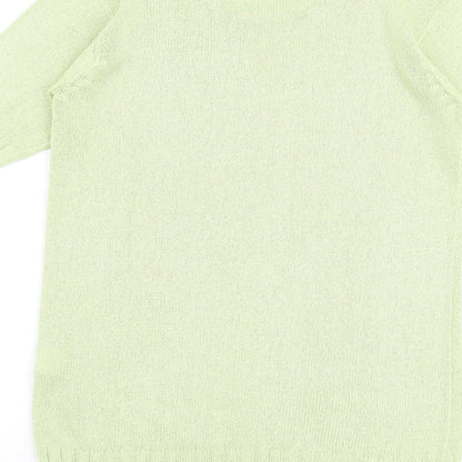 Isabelle Rose Collection Womens Green Round Neck Acrylic Pullover Jumper Size S