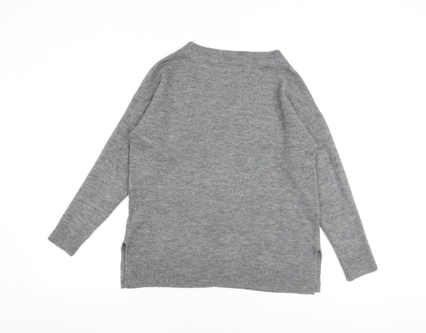 Gap Womens Grey Boat Neck Acrylic Pullover Jumper Size S