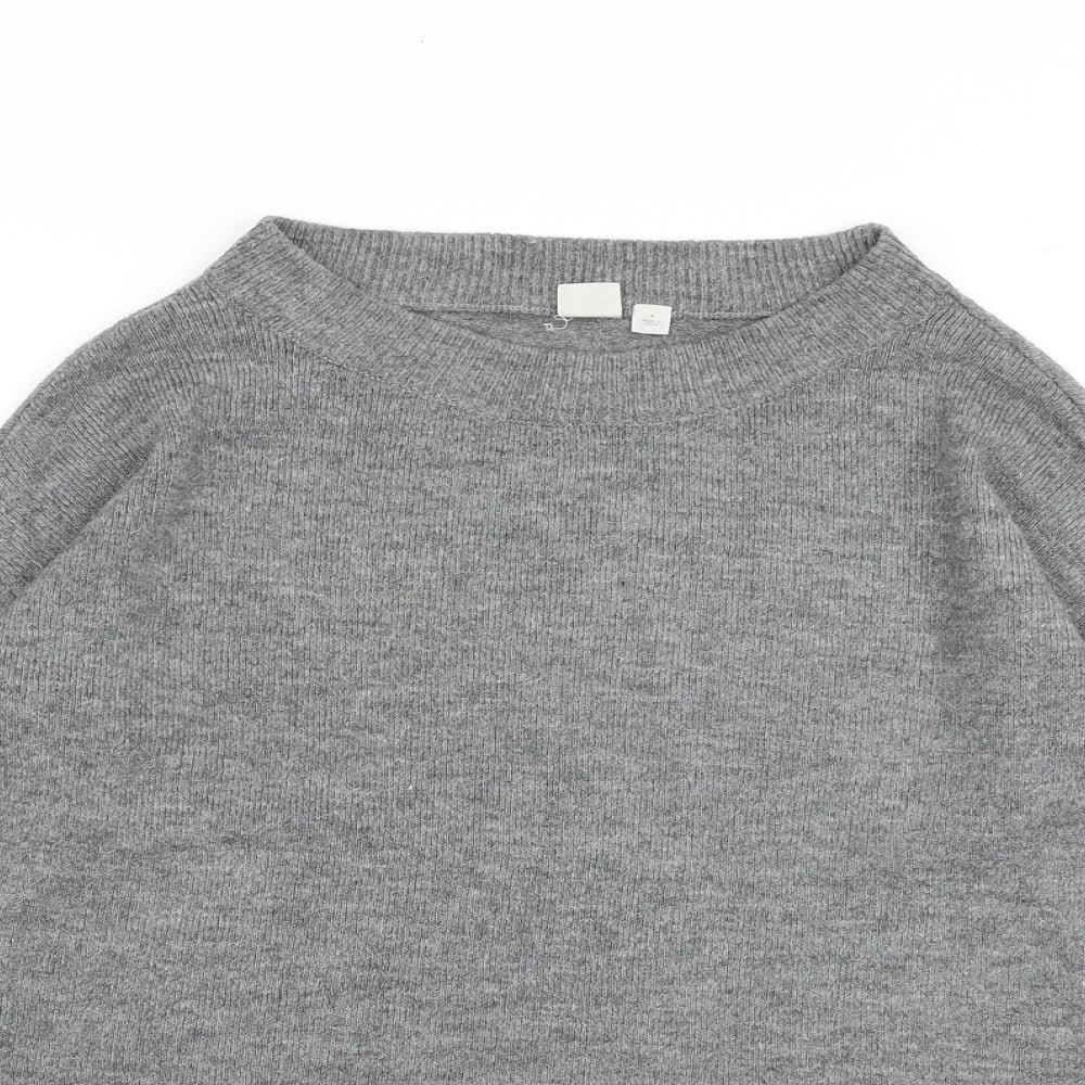 Gap Womens Grey Boat Neck Acrylic Pullover Jumper Size S
