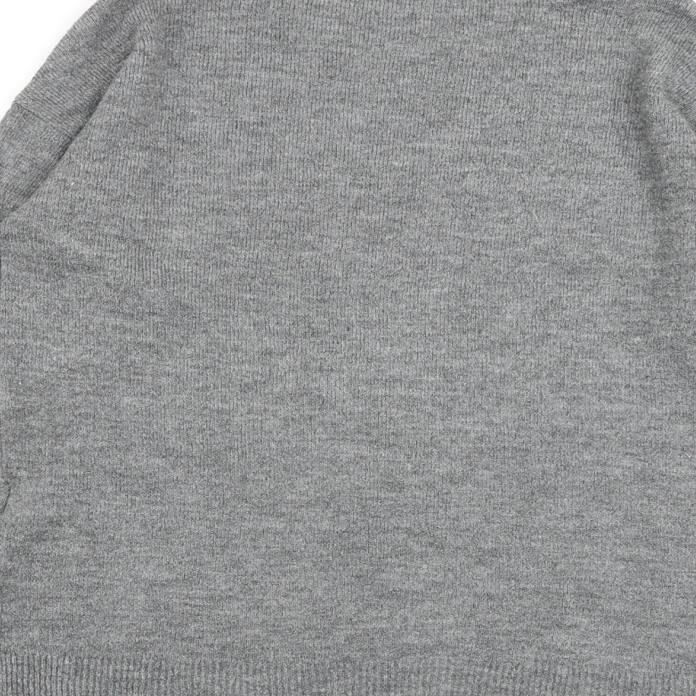 Gap Womens Grey Boat Neck Acrylic Pullover Jumper Size S