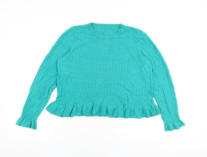 Womens UK Size 14 Marks and Spencer Green Pullover Jumper